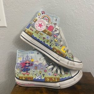 Converse high top sneakers player 1 player 2